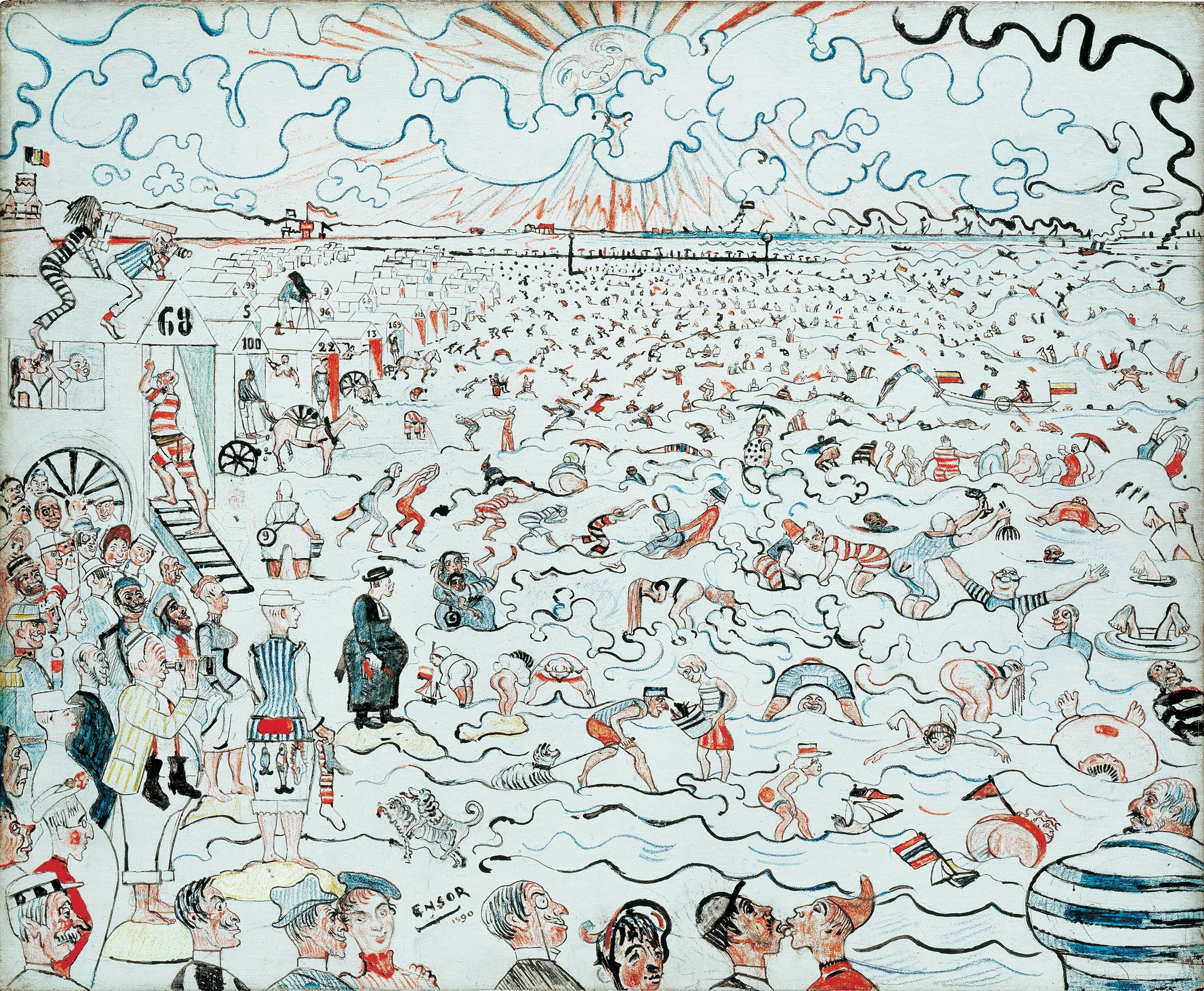 James Ensor. The Baths of Ostend