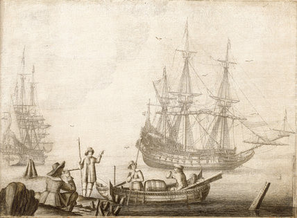 Oil on panel
Composition: 11 5/16 x 15 3/8" (28.7 x 39.1 cm)
National Maritime Museum, Greenwich, London. Caird Fund