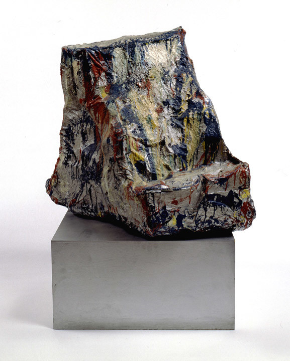 Cash Register
Date: 1961
Medium: Muslin soaked in plaster over wire, painted with enamel
Dimensions: 27 3/4 x 28 1/4 x 38 1/4" (70.5 x 71.8 x 97.2 cm)
Credit Line: Courtesy Locksley Shea Gallery
