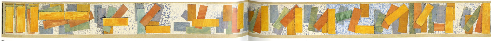 Gouache, watercolor, and collage on paper mounted on canvas  
 Tate. Purchase