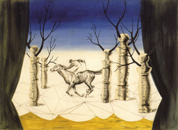 Conservation of René Magritte's Le Jockey perdu (The Lost Jockey). Brussels, 1926