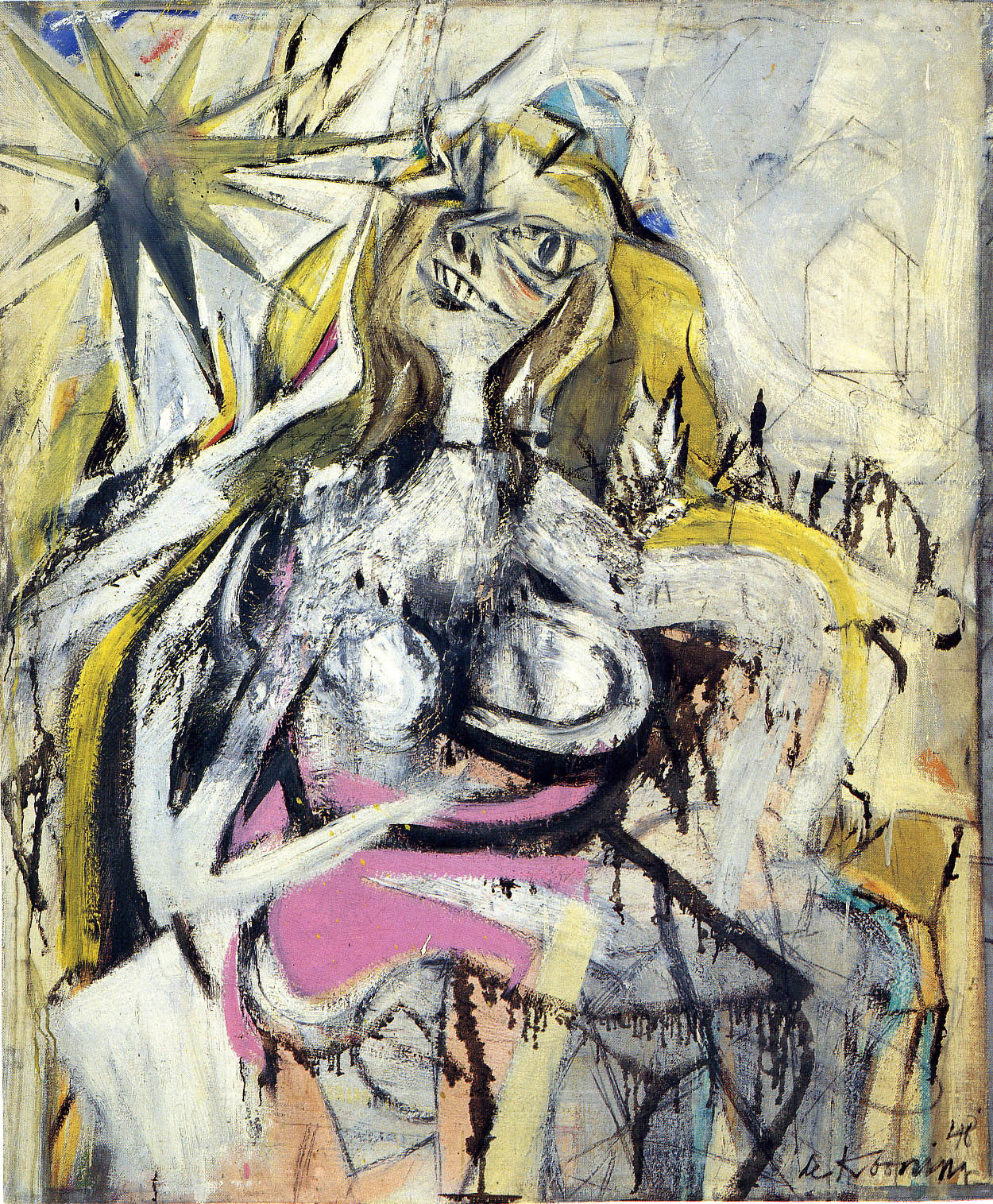 Oil and enamel on fiberboard  
53 3/8 x 44 5/8" (136.2 x 113.3 cm)  
Hirschhorn Museum and Sculpture Garden, Smithosian Institute, Washington D.C  
Gift of Joseph H. Hirshhorn Foundation, 1966   
© 2011 The Willem de Kooning Foundation / Artists Rights Society (ARS), New York