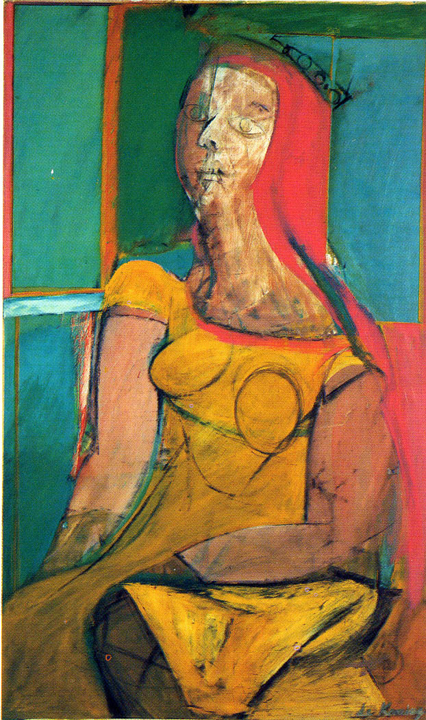 Oil and charcoal on fiberboard  
46 1/8 x 27 5/8" (117.2 x 70.2 cm)  
Hirshhorn Museum and Sculpture Garden, Smithsonian Institution, Washington D.C  
Gift from Joseph H. Hirshhorn Foundation, 1966 F   
© 2011 The Willem de Kooning Foundation / Artists Rights Society (ARS), New York