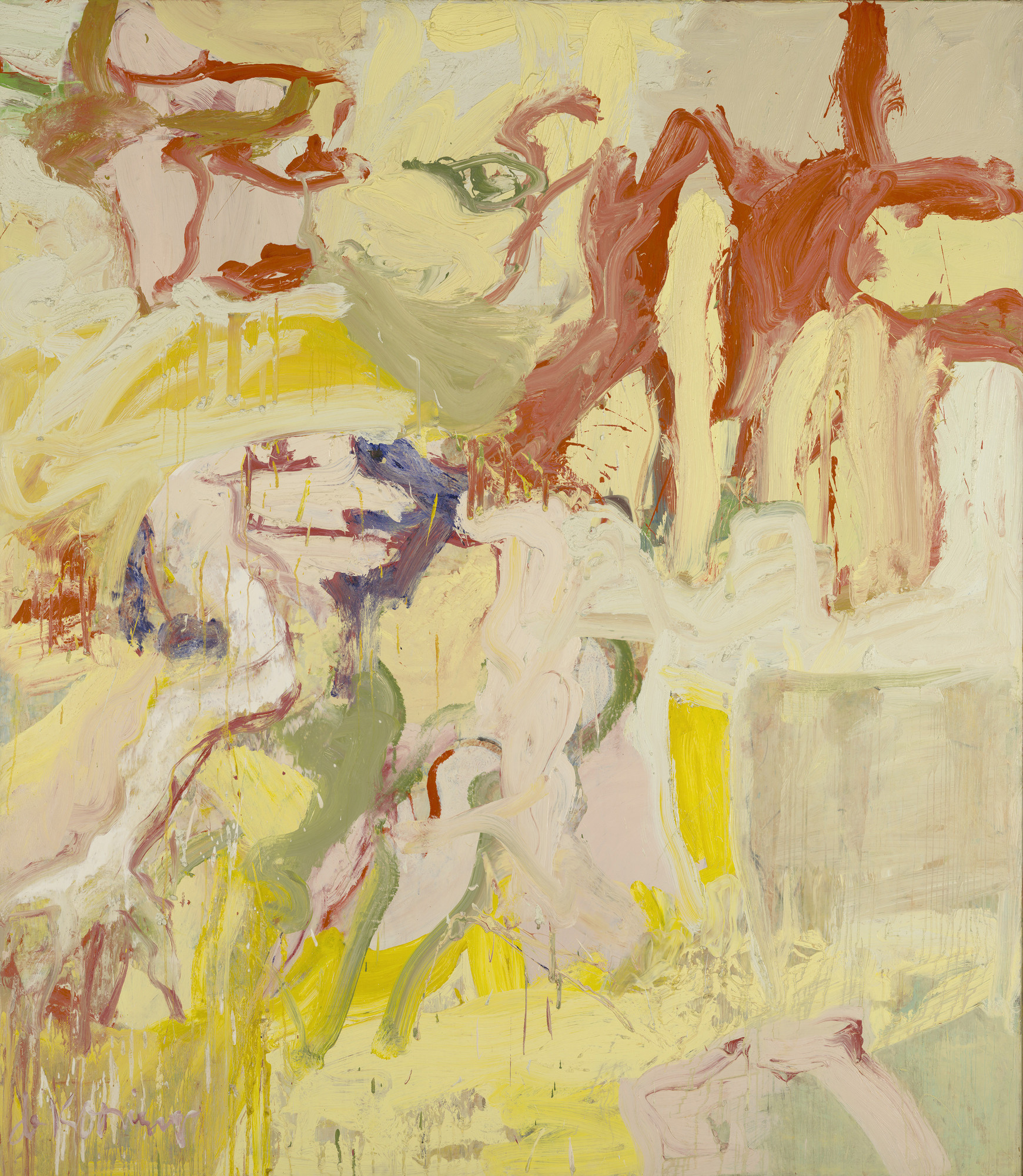Willem de Kooning. _Montauk I_. 1969. Oil on canvas, 88 x 77" (223.5 x 195.6 cm). Wadsworth Atheneum Museum of Art, Hartford, CT. The Ella Gallup Sumner and Mary Catlin Sumner Collection Fund. © 2011 The Willem de Kooning Foundation/Artists Rights Society (ARS), New York