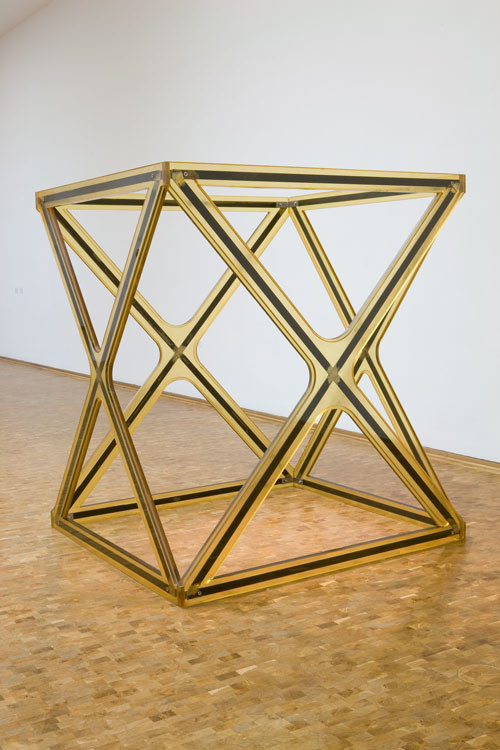 Isa Genzken. _X_, 1992 and X-motif _MLR_ painting, 1992