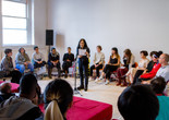 Vaginated Chairs on April 1, 2018. Presented at MoMA PS1 as part of VW Sunday Sessions 2017-2018. Photograph: Derek Schultz.