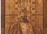 Charles White. Black Pope (Sandwich Board Man). 1973. Oil wash on board, 60 × 43 7/8" (152.4 × 111.4 cm). Richard S. Zeisler Bequest (by exchange), The Friends of Education of The Museum of Modern Art, Committee on Drawings Fund, Dian Woodner, and Agnes Gund. © 2018 The Charles White Archives