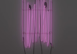 Bruce Nauman. My Last Name Exaggerated Fourteen Times Vertically. 1967. Neon tubing with clear glass tubing suspension frame, 63 × 33 × 2" (160 × 83.8 × 5.1 cm). Glenstone Museum, Potomac, Maryland. © 2018 Bruce Nauman/Artists Rights Society (ARS), New York. Photo: Tim Nighswander/Imaging4Art.com
