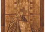 Charles White. Black Pope (Sandwich Board Man). 1973. Oil wash on board, 60 × 43 7/8" (152.4 × 111.4 cm). Richard S. Zeisler Bequest (by exchange), The Friends of Education of The Museum of Modern Art, Committee on Drawings Fund, Dian Woodner, and Agnes Gund. © 2018 The Charles White Archives
