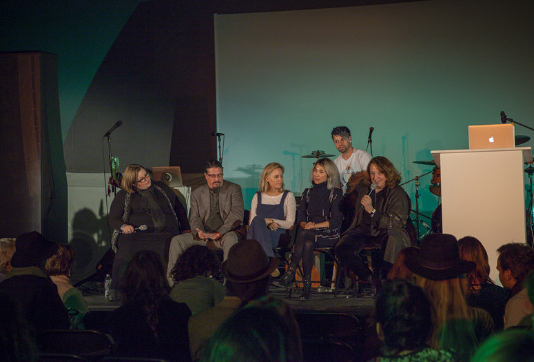 Lynn Hershman Leeson Presents an Afternoon on the Future of Humanity on February 22, 2015. Presented at MoMA PS1 as part of VW Sunday Sessions 2014-2015. Photograph: Charles Roussel.