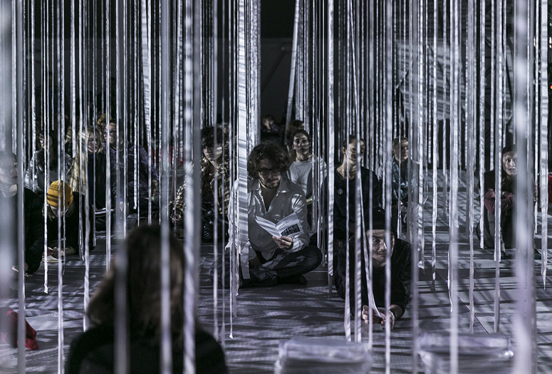 CHOREO_POLITICS with Peggy Phelan, Avital Ronell, and Adham Hafez on January 18, 2015. Presented at MoMA PS1 as part of VW Sunday Sessions 2014-2015. Photograph: Charles Roussel.