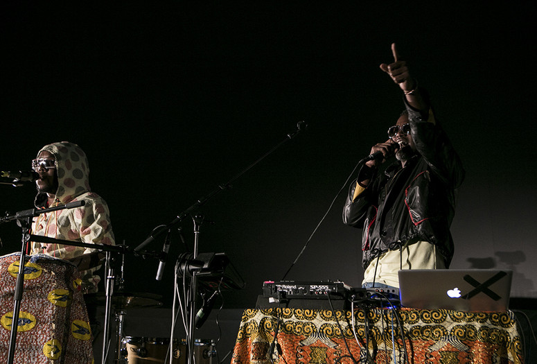 King Britt presents MOONDANCE, A Night in the AfroFuture on April 13, 2014. Presented at MoMA PS1 as part of VW Sunday Sessions 2013-2014. Photograph: Charles Roussel.