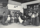 Frances Benjamin Johnston. Physiology. Class in emergency work. From The Hampton Album. 1899–1900. One from an album of 159 platinum prints, 7 9/16 × 9 1/2" (19.2 × 24.2 cm). The Museum of Modern Art, New York. Gift of Lincoln Kirstein