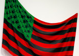 David Hammons. African-American Flag. 1990. Fabric, 56" x 7' 4" (142.2 x 223.5 cm). Gift of The Over Holland Foundation. © 2019 David Hammons