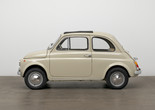 Dante Giacosa. 500f city car. Designed 1957 (this example 1968). Steel with fabric top, 52 × 52 × 116 7/8" (132.1 × 132.1 × 296.9 cm). Manufacturer: Fiat S.p.A., Turin, Italy. Gift of Fiat Chrysler Automobiles Heritage