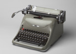 Marcello Nizzoli. Lexikon 80 Manual Typewriter. 1948. Enameled metal housing, 3 1/4 x 11 3/4 x 12 3/4" (8.3 x 29.8 x 32.4 cm). Manufacturer: Ing. C. Olivetti &amp; C. S.p.A., Ivrea, Italy. Gift of Olivetti Corp
