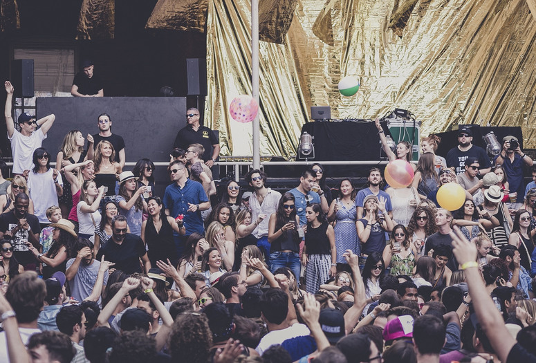 Warm Up on August 8, 2015, presented at MoMA PS1 as part of Warm Up 2015. Photo by Charles Roussel.