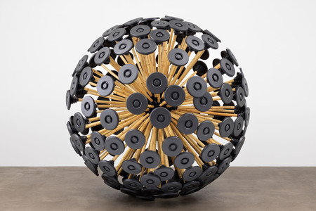 Massoud Hassani. Mine Kafon wind-powered deminer. 2011. Bamboo and biodegradable plastics, 87 × 87 × 87" (221 × 221 × 221 cm). Gift of the Contemporary Arts Council of the Museum of Modern Art