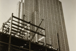 Berenice Abbott. Rockefeller Center. c. 1936. Gelatin silver print, 9 1/2 × 7 1/2" (24.1 × 19 cm). Anonymous gift. © 2019 Estate of Berenice Abbott