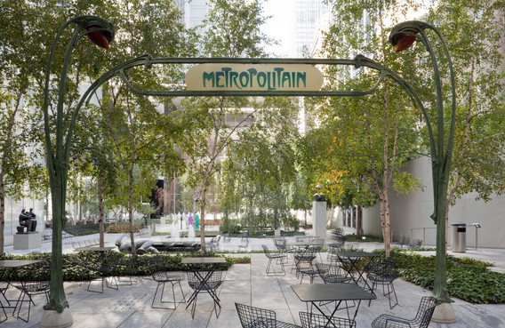 Hector Guimard. Entrance Gate to Paris Subway (Métropolitain) Station, Paris, France. c.1900. Gift of Régie Autonome des Transports Parisiens. Installation view, "Figure in the Garden," May 20, 2011 - July 17, 2013, Museum of Modern Art, New York. Photo: Thomas Griesel