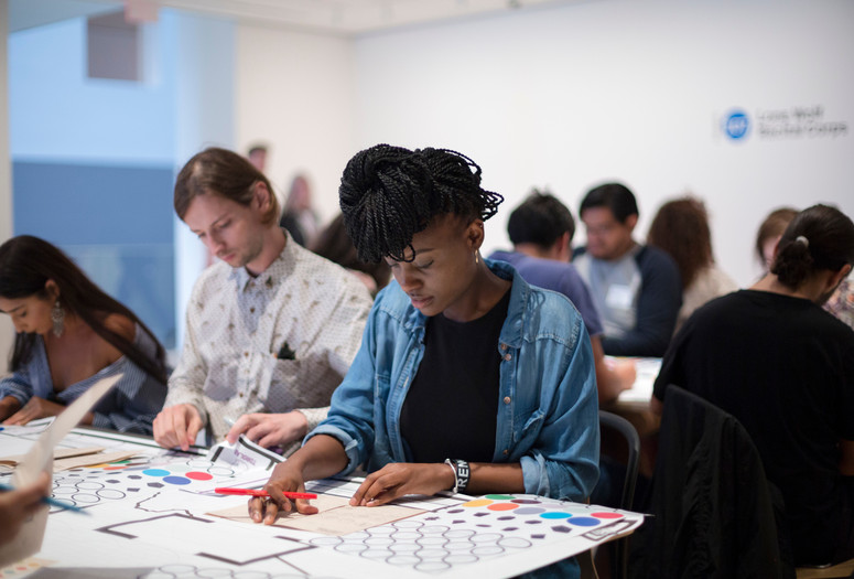 Torolab’s Transborder Workshop: Usonian Walls, September 14, 2017. Photo: Beatriz Meseguer. © 2019 The Museum of Modern Art, New York