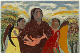Hector Hyppolite. The Congo Queen. By 1946. Enamel, oil, and pencil on cardboard, 20 × 27 5/8" (50.9 × 70.1 cm). Gift of Mr. and Mrs. Walter Bareiss