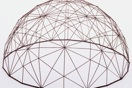 R. Buckminster Fuller. Geodesic Dome. 1952. Elastic cord and metal, h. 20 1/4" (51.4 cm), diam. 39" (99.1 cm). Model maker: Alan Borg, Joan Forrester, Ron Goodfellow, John Hampshire, T. C. Howard, Fred Taylor. Gift of the architect