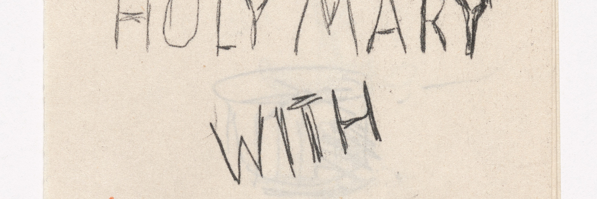 Rosemarie Trockel. Holy Mary from Book Drafts. 1978. Ink and colored pencil on seven pieces of paper, page (each): 6 1/8 × 4 1/8" (15.6 × 10.5 cm). Anonymous gift. © 2019 Rosemarie Trockel/Artists Rights Society (ARS), New York/VG Bild-Kunst, Germany