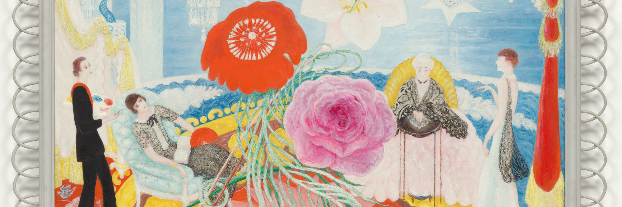 Florine Stettheimer. Family Portrait, II. 1933. Oil on canvas, 46 1/4 × 64 5/8" (117.4 × 164 cm). Gift of Miss Ettie Stettheimer. © Estate of Florine Stettheimer