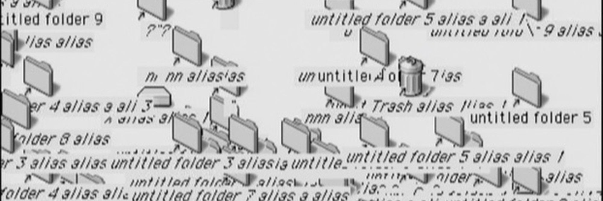 JODI, Joan Heemskerk, Dirk Paesmans. My%Desktop. 2002. Four-channel video (color, sound), 20 min. Committee on Media and Performance Art Funds. © 2019 JODI