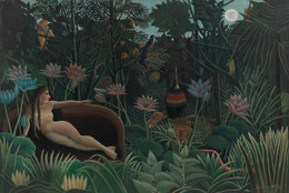 Henri Rousseau. The Dream. 1910. Oil on canvas, 6' 8 1/2" × 9' 9 1/2" (204.5 × 298.5 cm). Gift of Nelson A. Rockefeller