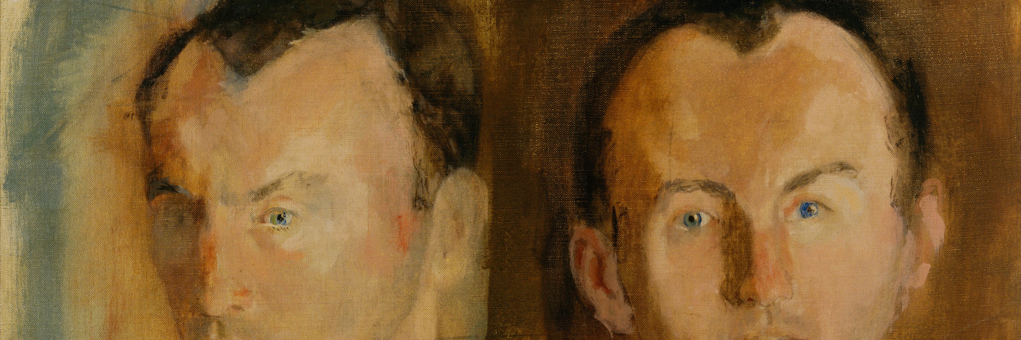 Larry Rivers. Double Portrait of Frank O’Hara. 1955. Oil on canvas, 15 1/4 × 25 1/8" (38.4 × 63.6 cm). Gift of Stuart Preston. © 2019 Estate of Larry Rivers/Licensed by VAGA, New York, NY