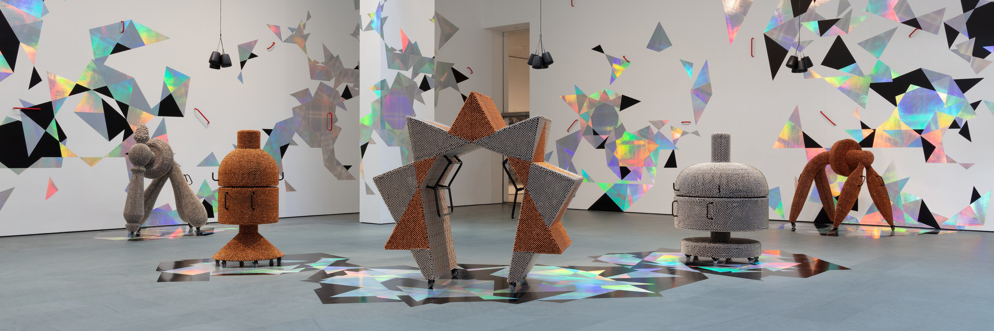 Installation view of Haegue Yang: Handles. 2019. Commissioned for the Marron Atrium by The Museum of Modern Art, New York. Photo by Denis Doorly