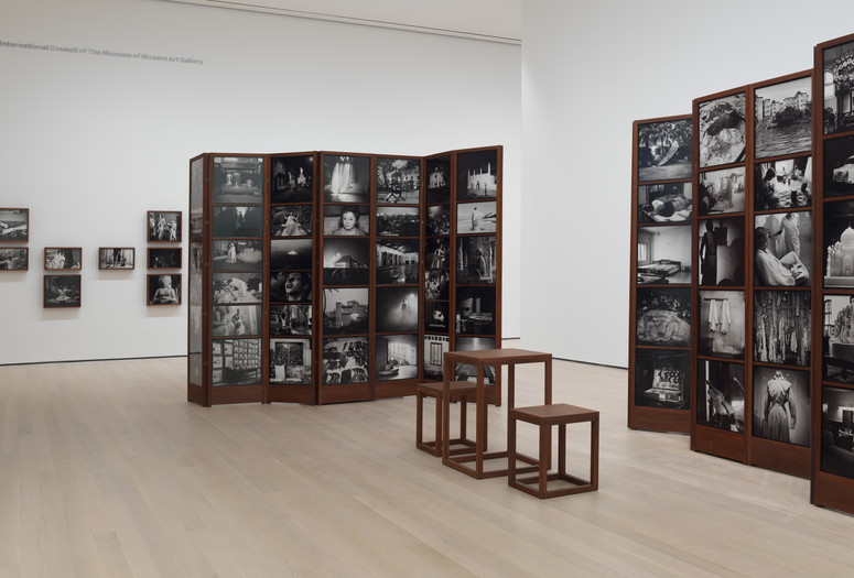 Dayanita Singh. Museum of Chance. 2013. 162 pigmented inkjet prints and teak structures. Acquired with support from The Contemporary Arts Council of The Museum of Modern Art, The Modern Women’s Fund, and Committee on Photography Fund. The Museum of Modern Art, New York. © 2019 Dayanita Singh. Courtesy of the Frith Street Gallery, London. Photo: John Wronn