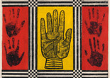 Betye Saar. Palm of Love. 1966. Etching with relief printing, plate: 17 15/16 × 23 3/4" (45.6 × 60.3 cm); sheet: 19 1/16 × 26 1/16" (48.4 × 66.2 cm). Committee on Drawings and Prints Fund. Photo by Robert Gerhardt