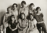 August Sander. Birthday Party [below, center Sigrid Sander]. 1927. Gelatin silver print. 10 3/16 x 7 3/8" (25.8 x 18.7 cm). Acquired through the generosity of the family of August Sander. © 2019 Die Photographische Sammlung / SK Stiftung Kultur - August Sander Archiv, Cologne / ARS, NY