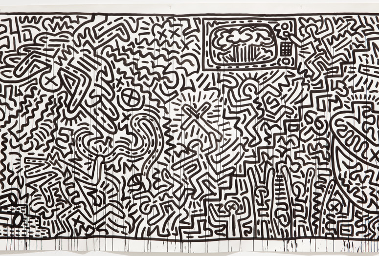 Keith Haring. Untitled (detail). 1982. Ink on two sheets of paper. Gift of the Estate of Keith Haring, Inc. © 2019 The Keith Haring Foundation
