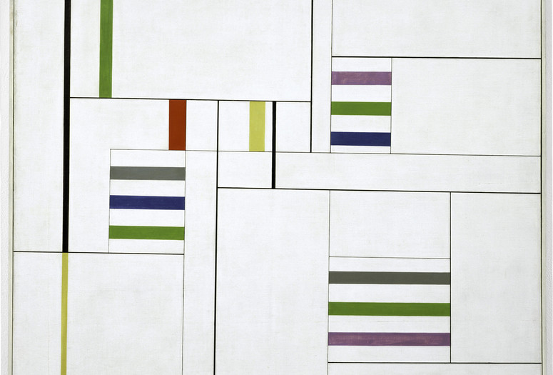 Alfredo Hlito. Ritmos cromáticos III (Chromatic Rhythms III). 1949. Oil on canvas, 39 3/8 × 39 3/8" (100 × 100 cm). The Museum of Modern Art, New York. Gift of Patricia Phelps de Cisneros through the Latin American and Caribbean Fund