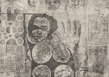 Betye Saar. Mystic Chart for an Unemployed Sorceress. 1964. Etching and aquatint, 19 3/4 × 15 11/16" (50.2 × 39.9 cm). The Museum of Modern Art, New York. The Candace King Weir Endowment for Women Artists. © 2019 Betye Saar, courtesy of the artist and Roberts Projects, Los Angeles. Digital Image © 2019 The Museum of Modern Art, New York. Photo: Rob Gerhardt