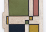 Rhod Rothfuss. Yellow Quadrangle. 1955. Alkyd and gouache on board. 14 9/16 × 13" (37 × 33 cm). Gift of Patricia Phelps de Cisneros through the Latin American and Caribbean Fund in honor of Gabriel Pérez-Barreiro