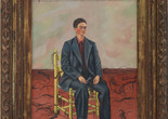 Frida Kahlo. Self-Portrait with Cropped Hair. 1940. Oil on canvas, 15 3/4 × 11" (40 × 27.9 cm). Gift of Edgar Kaufmann, Jr. © 2020 Banco de México Diego Rivera Frida Kahlo Museums Trust, Mexico, D.F./Artists Rights Society (ARS), New York