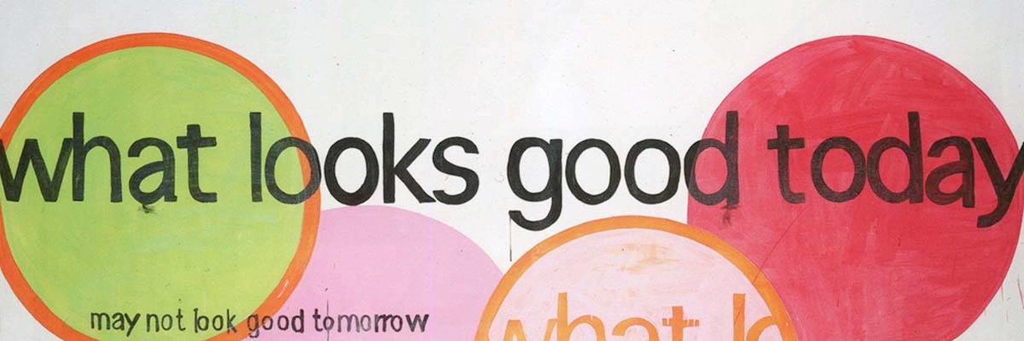 Michel Majerus. what looks good today may not look good tomorrow. 2000. Acrylic and pencil on canvas, 119 5/16 x 134 1/4" (303.1 x 341 cm). Gift of Mr. and Mrs. Werner E. Josten (by exchange)