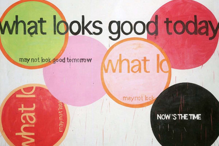 Michel Majerus. what looks good today may not look good tomorrow. 2000. Acrylic and pencil on canvas, 119 5/16 x 134 1/4" (303.1 x 341 cm). Gift of Mr. and Mrs. Werner E. Josten (by exchange)