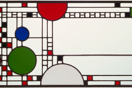 Frank Lloyd Wright. Clerestory Windows from Avery Coonley Playhouse, Riverside, Illinois. 1912. Clear and colored glass in zinc matrix, Each: 18 5/16 x 34 3/16" (46.5 x 86.8 cm). Joseph H. Heil Fund. © 2017 Frank Lloyd Wright Foundation / Artists Rights Society (ARS), New York