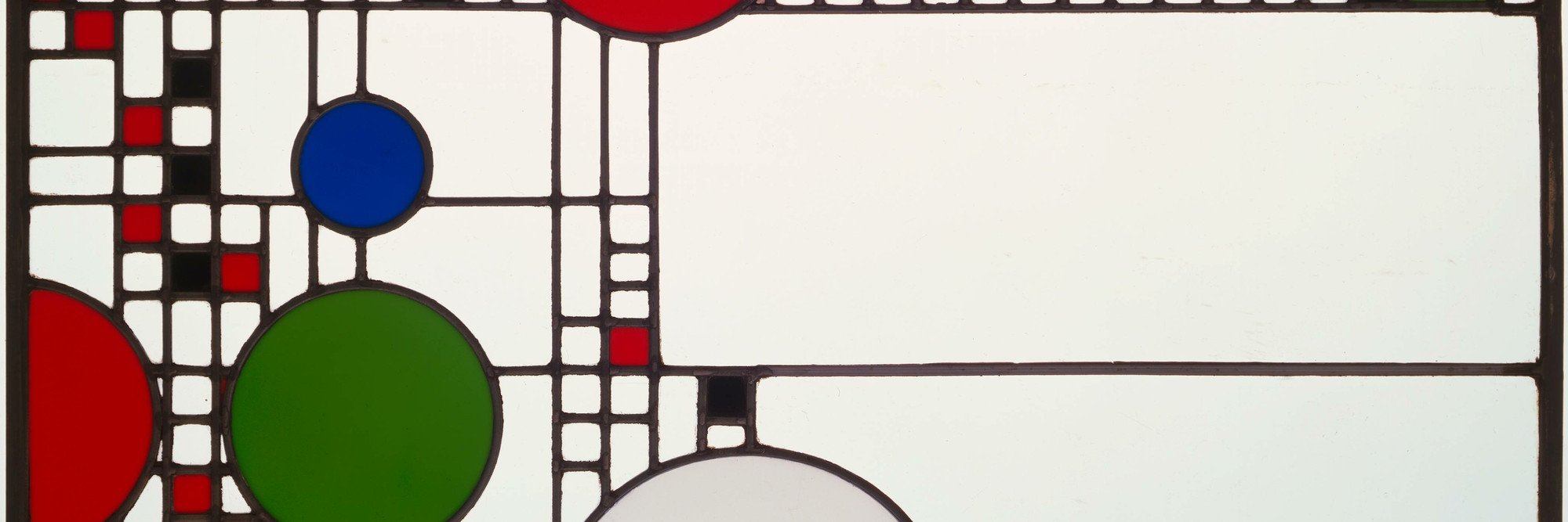 Frank Lloyd Wright. Clerestory Windows from Avery Coonley Playhouse, Riverside, Illinois. 1912. Clear and colored glass in zinc matrix, Each: 18 5/16 x 34 3/16" (46.5 x 86.8 cm). Joseph H. Heil Fund. © 2017 Frank Lloyd Wright Foundation / Artists Rights Society (ARS), New York