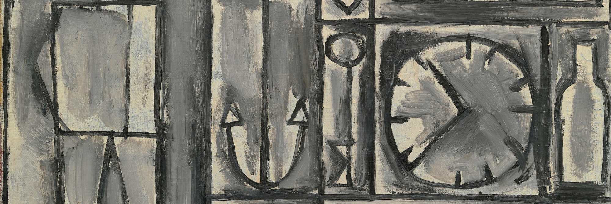 Joaquín Torres-García. Composition. 1931. Oil on canvas, 36 1/8 x 24" (91.7 x 61 cm), Gift of Larry Aldrich. Photo: Thomas Griesel