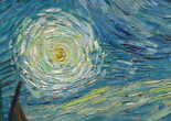 Vincent van Gogh. The Starry Night (detail). 1889. Oil on canvas, 29 × 36 1/4" (73.7 × 92.1 cm). Acquired through the Lillie P. Bliss Bequest (by exchange). Conservation was made possible by the Bank of America Art Conservation Project.