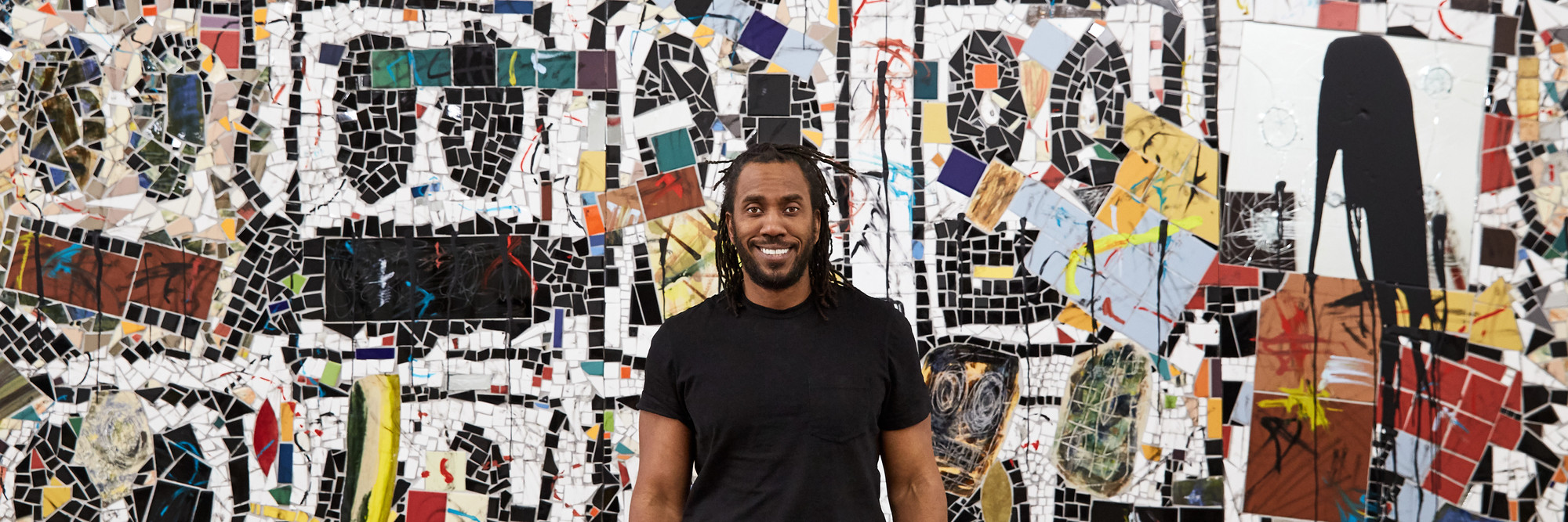Artist Rashid Johnson in his studio. Photo: Kendall Mills