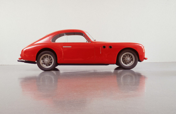 Pininfarina (Battista "Pinin" Farina). Cisitalia 202 GT Car. 1946. Aluminum body, 49 × 57 5/8 × 158" (124.5 × 146.4 × 401.3 cm). Manufacturer: S.p.A. Carrozzeria Pininfarina, Torino, Italy. Gift of the manufacturer