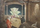 Leonora Carrington. And Then We Saw the Daughter of the Minotaur. 1953. Oil on canvas, 23 5/8 × 27 9/16" (60 × 70 cm). Gift of Joan H. Tisch (by exchange). © 2021 Leonora Carrington/Artists Rights Society (ARS), New York